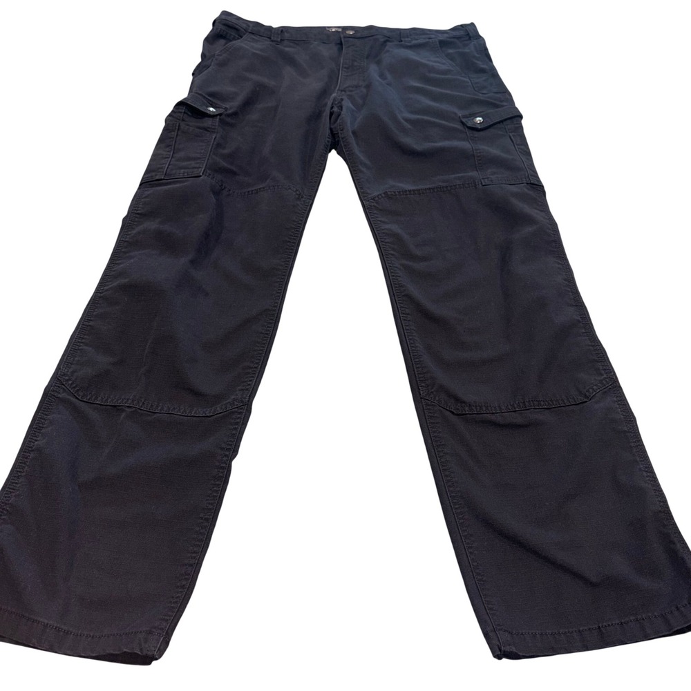 Carhartt Rugged Flex Relaxed Straight Cargo Pants Mens 38x36 Black BN5461-M